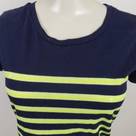 Gap Top size XS Blue Stripe Short Sleeve - Picture 2 of 7
